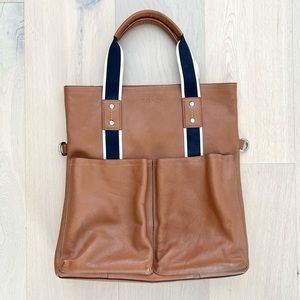 Coach Men’s/Unisex Heritage Web Leather Foldover Tote